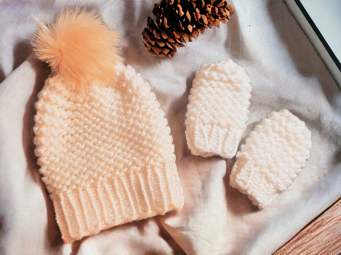 Knitted newborn set/newborn sleep sack