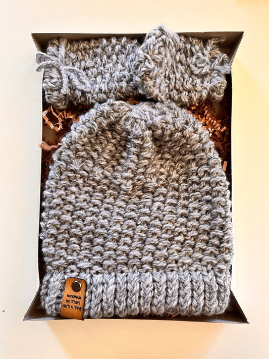 Knitted newborn set/newborn sleep sack